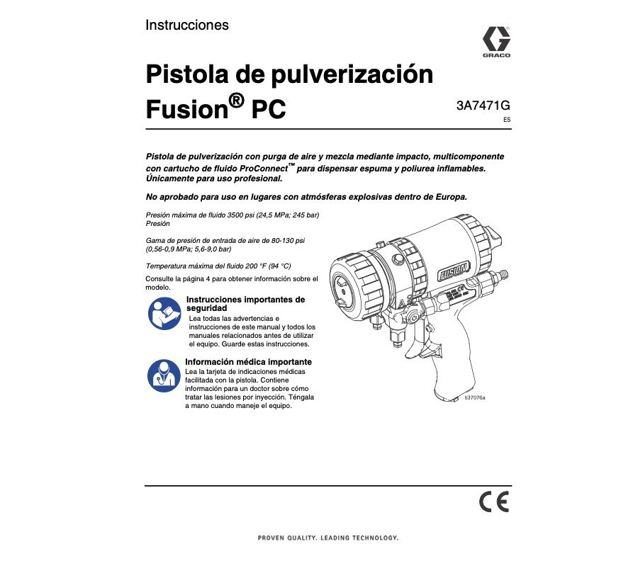 Pistola de pulverización Fusion® PC